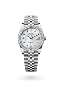 Rolex Datejust in White Rolesor - combination of Oystersteel and white gold, M126284RBR-0011 - H.L. Gross Jewelers