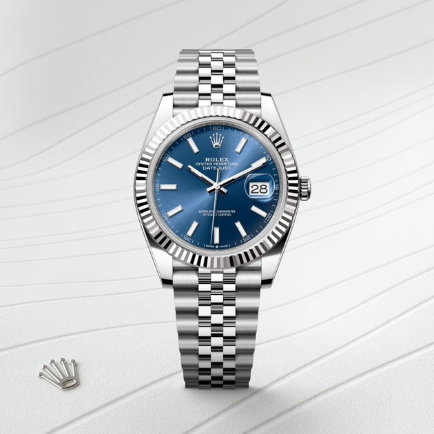 Rolex Datejust in White Rolesor - combination of Oystersteel and white gold, m126334-0002 - H.L. Gross Jewelers