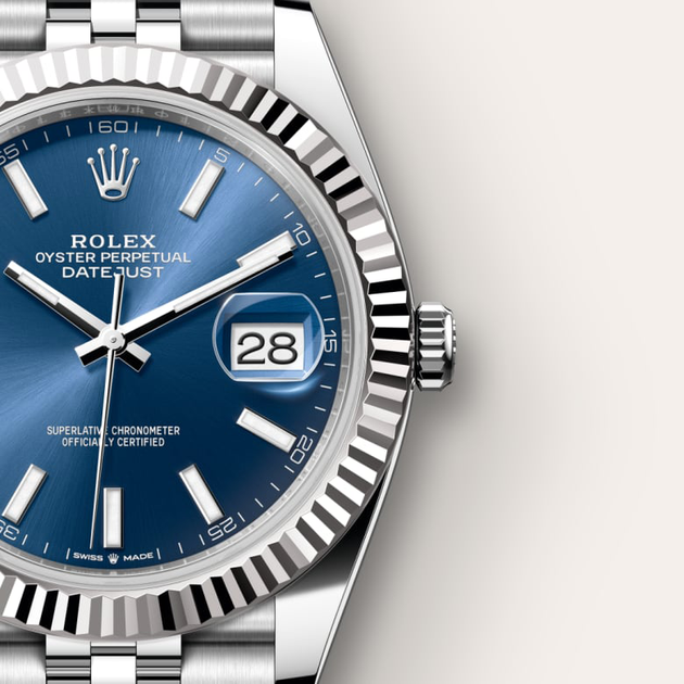 Rolex Datejust in White Rolesor - combination of Oystersteel and white gold, m126334-0002 - H.L. Gross Jewelers