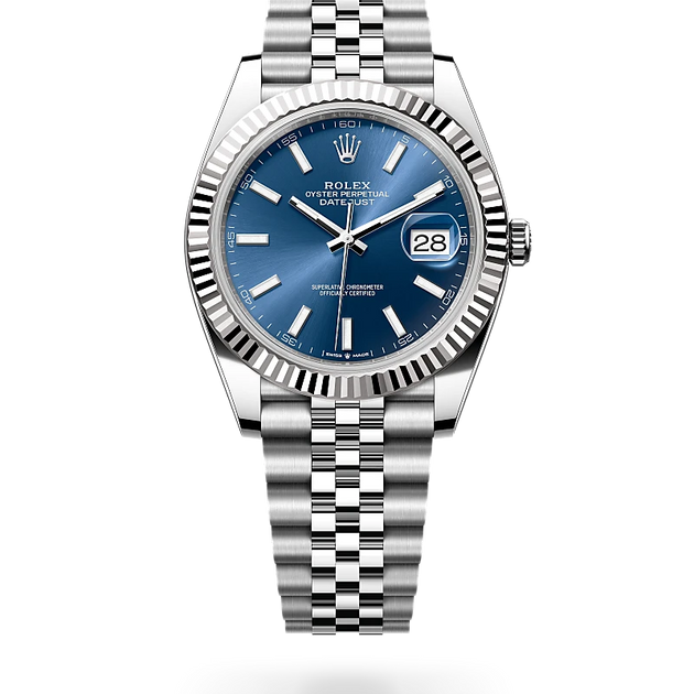 Rolex Datejust in White Rolesor - combination of Oystersteel and white gold, m126334-0002 - H.L. Gross Jewelers