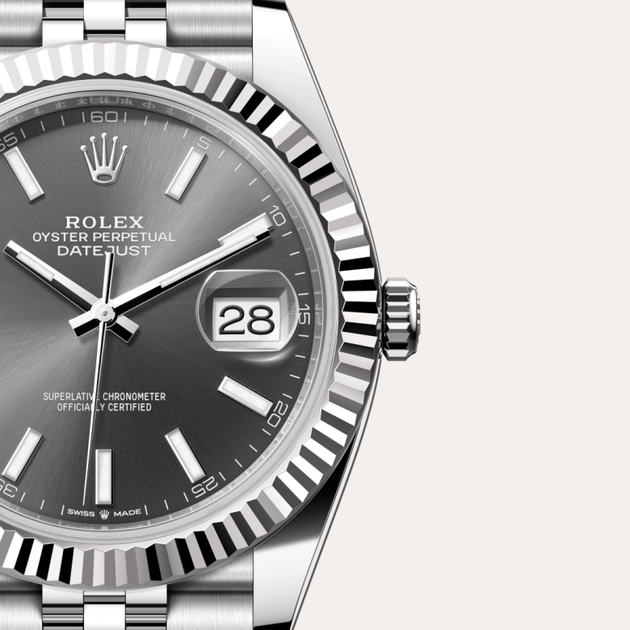 Rolex Datejust in White Rolesor - combination of Oystersteel and white gold, M126334-0014 - H.L. Gross Jewelers