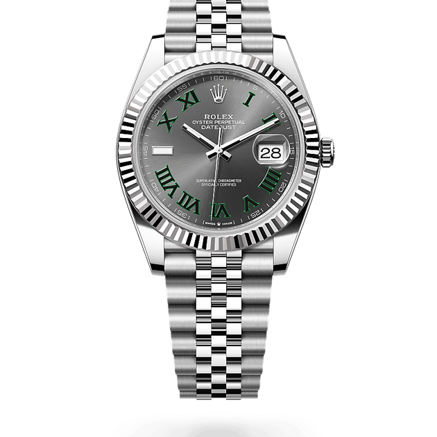  in White Rolesor - combination of Oystersteel and white gold, M126334-0022 - H.L. Gross Jewelers