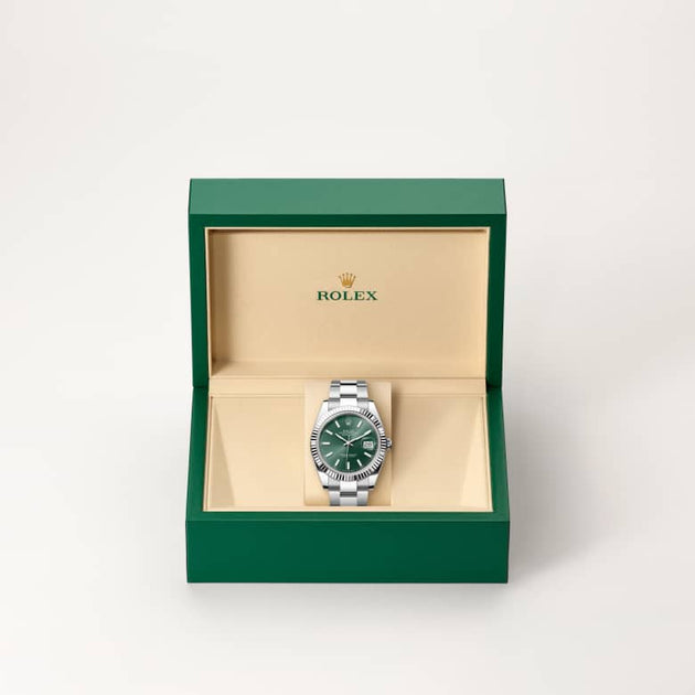  in White Rolesor - combination of Oystersteel and white gold, M126334-0027 - H.L. Gross Jewelers