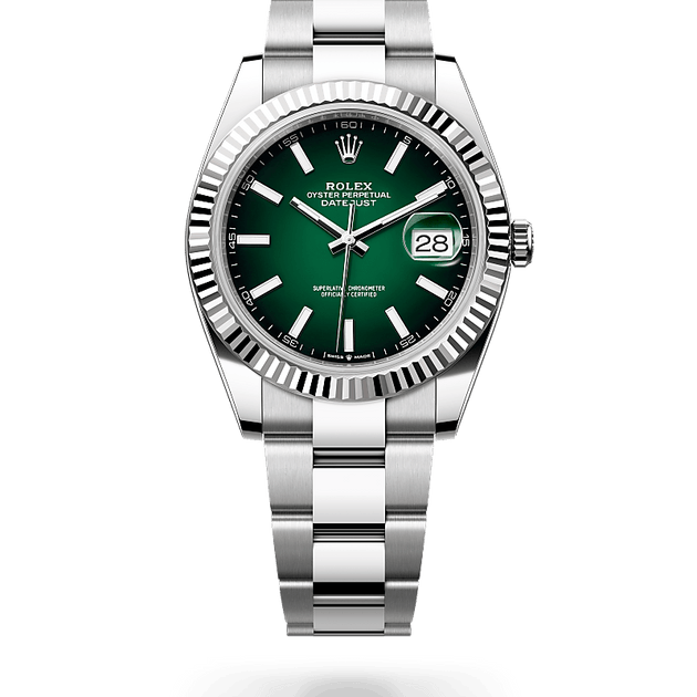 Rolex Datejust in White Rolesor - combination of Oystersteel and white gold, M126334-0033 - H.L. Gross Jewelers