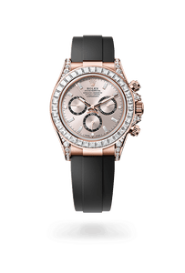 Rolex Cosmograph Daytona in 18 ct Everose gold with lugs set with diamonds, m126535tbr-0002 - H.L. Gross Jewelers