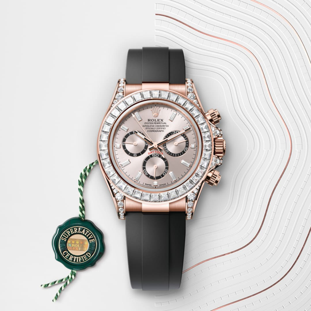 Oyster, 40 mm, Everose gold and diamonds