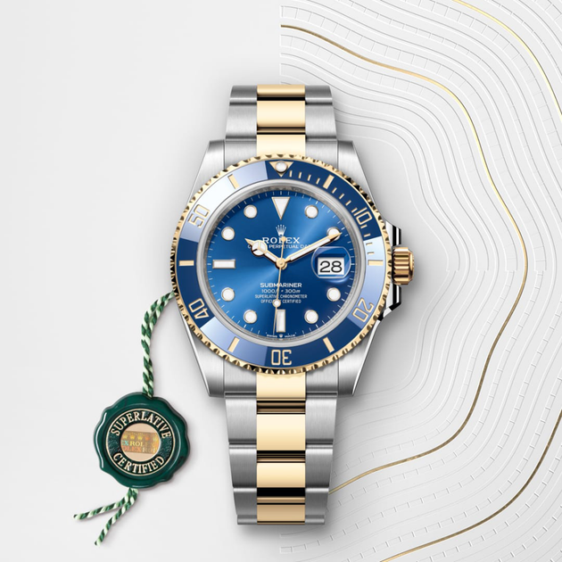 Rolex Submariner in Yellow Rolesor - combination of Oystersteel and yellow gold, M126613LB-0002 - H.L. Gross Jewelers