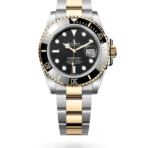 Rolex Submariner in Yellow Rolesor - combination of Oystersteel and yellow gold, M126613LN-0002 - H.L. Gross Jewelers