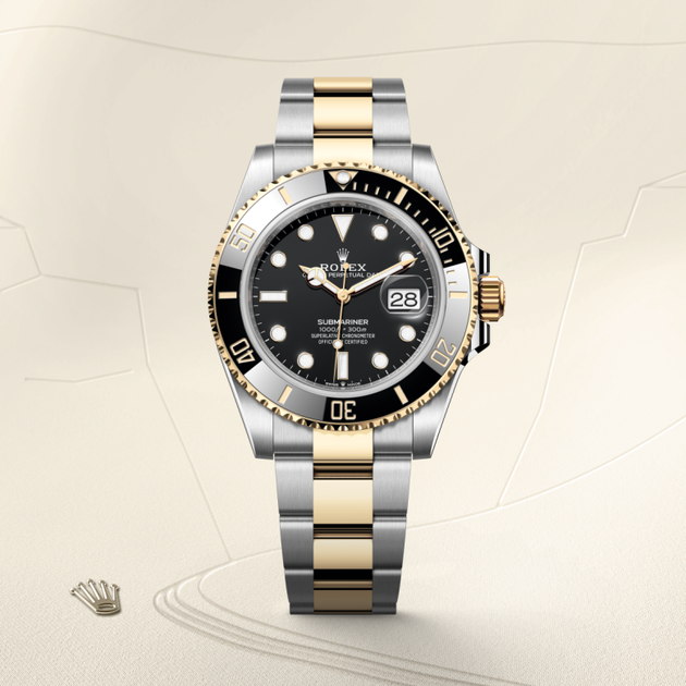 Rolex Submariner in Yellow Rolesor - combination of Oystersteel and yellow gold, M126613LN-0002 - H.L. Gross Jewelers