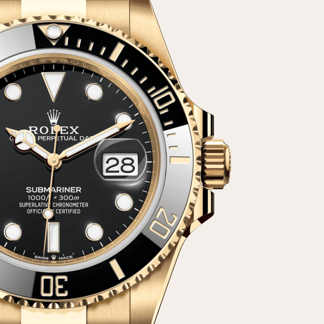 Rolex Submariner in 18 ct yellow gold, M126618LN-0002 - H.L. Gross Jewelers