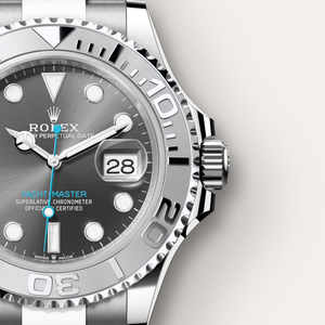Rolex Yacht-Master in Rolesium - combination of Oystersteel and platinum, M126622-0001 - H.L. Gross Jewelers