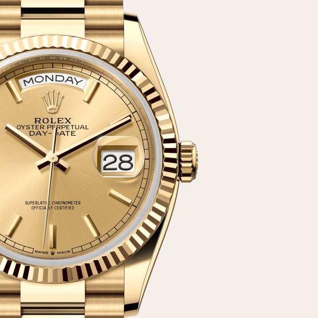 Rolex Day-Date in 18 ct yellow gold, M128238-0045 - H.L. Gross Jewelers