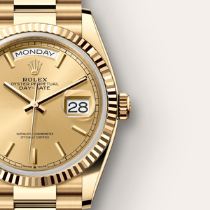 Rolex Day-Date in 18 ct yellow gold, m128238-0045 - H.L. Gross Jewelers