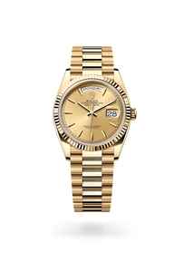 Rolex Day-Date in 18 ct yellow gold, m128238-0045 - H.L. Gross Jewelers