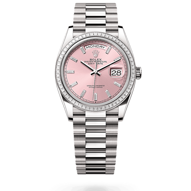 Rolex Day-Date in 18 ct white gold, M128399TBR-0029 - H.L. Gross Jewelers