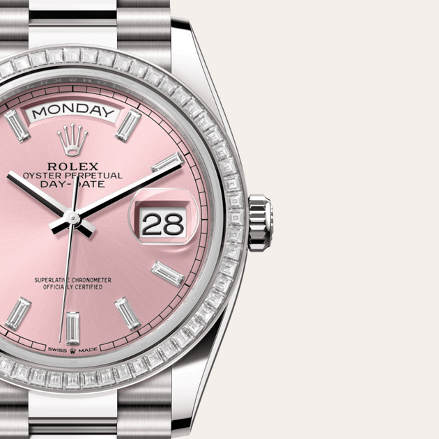 Rolex Day-Date in 18 ct white gold, M128399TBR-0029 - H.L. Gross Jewelers