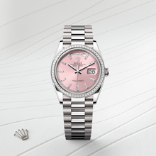 Oyster, 36 mm, white gold and diamonds