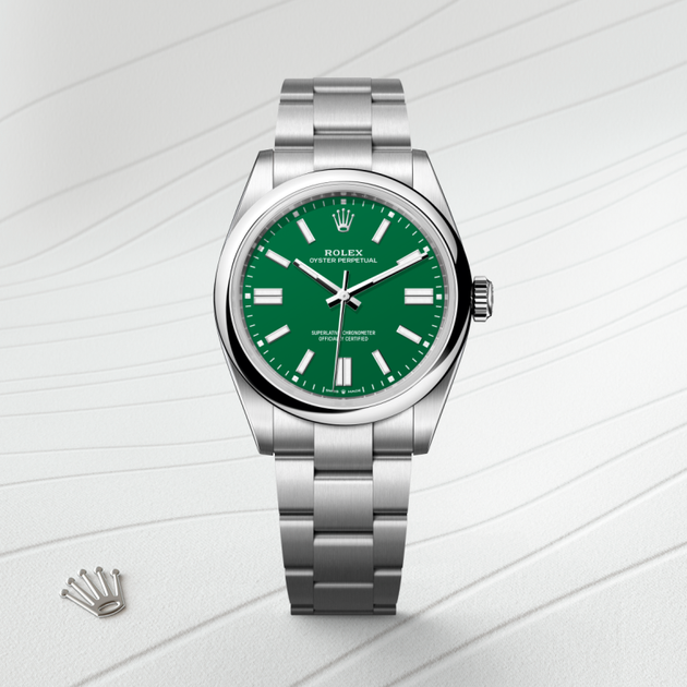 Rolex Oyster Perpetual in Oystersteel, M134300-0004 - H.L. Gross Jewelers