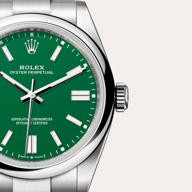 Rolex Oyster Perpetual in Oystersteel, M134300-0004 - H.L. Gross Jewelers