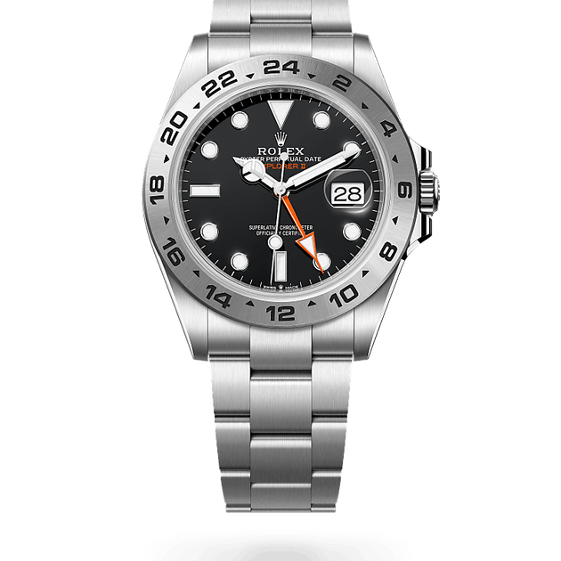 Rolex Explorer II in Oystersteel, M226570-0002 - H.L. Gross Jewelers