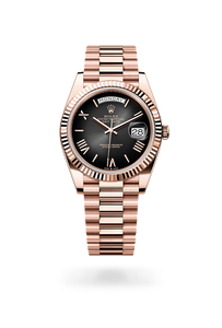 Rolex Day-Date in 18 ct Everose gold, m228235-0055 - H.L. Gross Jewelers