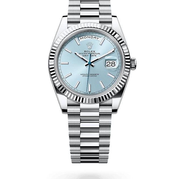 Rolex Day-Date in Platinum, M228236-0018 - H.L. Gross Jewelers
