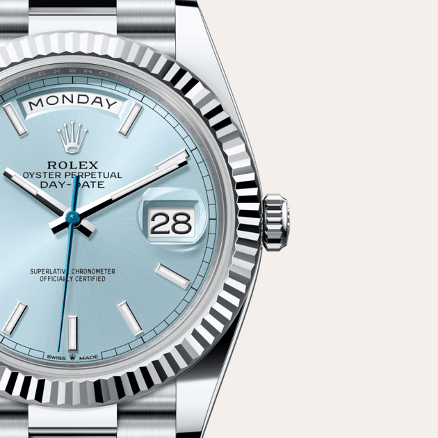 Rolex Day-Date in Platinum, M228236-0018 - H.L. Gross Jewelers