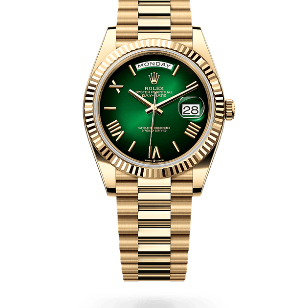 Rolex Day-Date in 18 ct yellow gold, M228238-0069 - H.L. Gross Jewelers