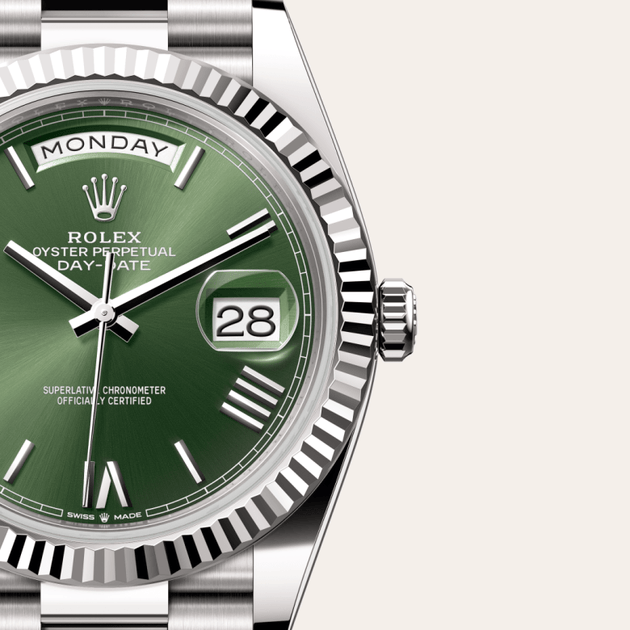 Rolex Day-Date in 18 ct white gold, M228239-0033 - H.L. Gross Jewelers