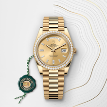 Oyster, 40 mm, yellow gold and diamonds