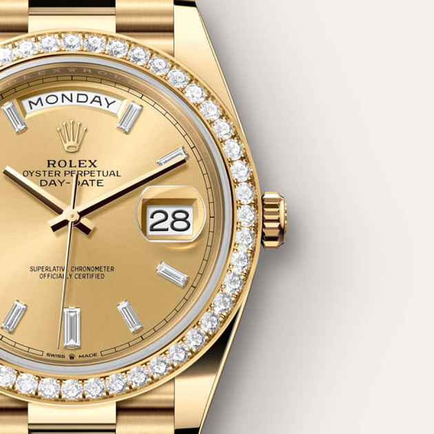 Rolex Day-Date in 18 ct yellow gold, M228348RBR-0002 - H.L. Gross Jewelers