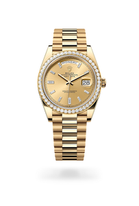 Rolex Day-Date in 18 ct yellow gold, M228348RBR-0002 - H.L. Gross Jewelers