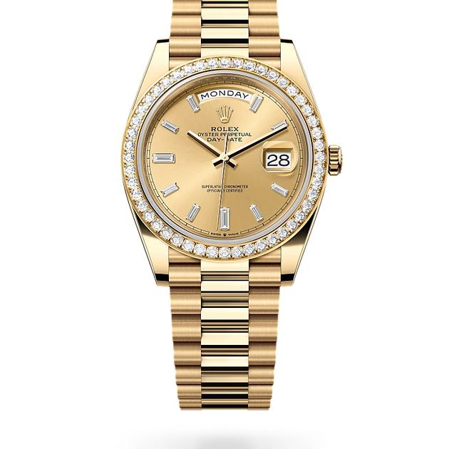 Rolex Day-Date in 18 ct yellow gold, M228348RBR-0002 - H.L. Gross Jewelers