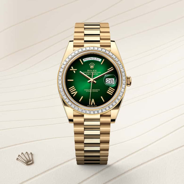 Oyster, 40 mm, yellow gold and diamonds