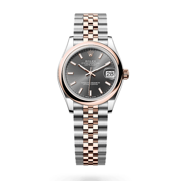 Rolex Datejust in Everose Rolesor - combination of Oystersteel and Everose gold, M278241-0018 - H.L. Gross Jewelers