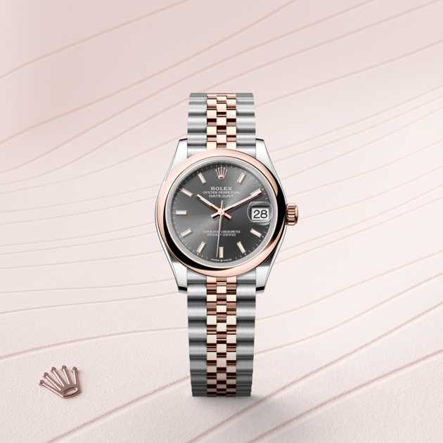 Rolex Datejust in Everose Rolesor - combination of Oystersteel and Everose gold, M278241-0018 - H.L. Gross Jewelers