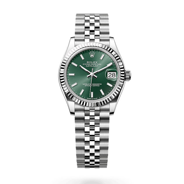 Rolex Datejust in White Rolesor - combination of Oystersteel and white gold, M278274-0018 - H.L. Gross Jewelers