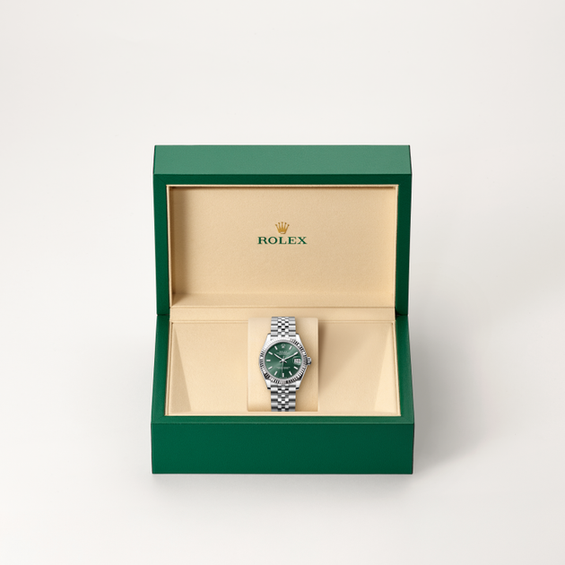 Rolex Datejust in White Rolesor - combination of Oystersteel and white gold, M278274-0018 - H.L. Gross Jewelers