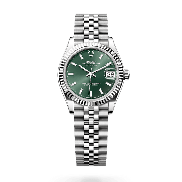 ROLEX WOMEN'S WATCHES in White Rolesor - combination of Oystersteel and white gold, M278274-0018 - H.L. Gross Jewelers