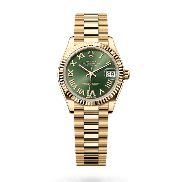 Rolex Datejust in 18 ct yellow gold, M278278-0030 - H.L. Gross Jewelers