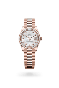 ROLEX WOMEN'S WATCHES in 18 ct Everose gold, M278285RBR-0005 - H.L. Gross Jewelers