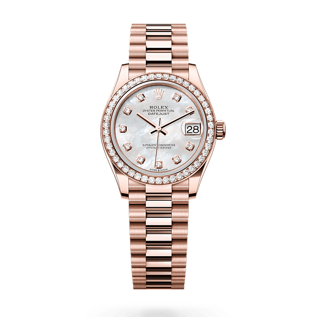 ROLEX WOMEN'S WATCHES in 18 ct Everose gold, M278285RBR-0005 - H.L. Gross Jewelers