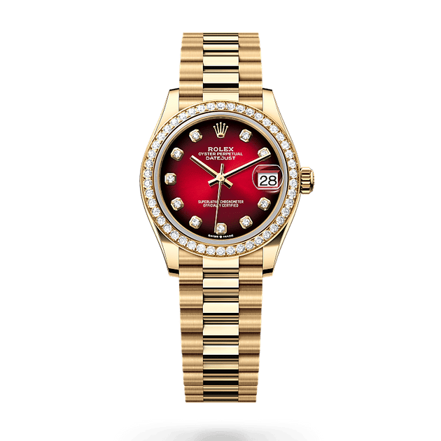 Rolex Datejust in 18 ct yellow gold, M278288RBR-0041 - H.L. Gross Jewelers