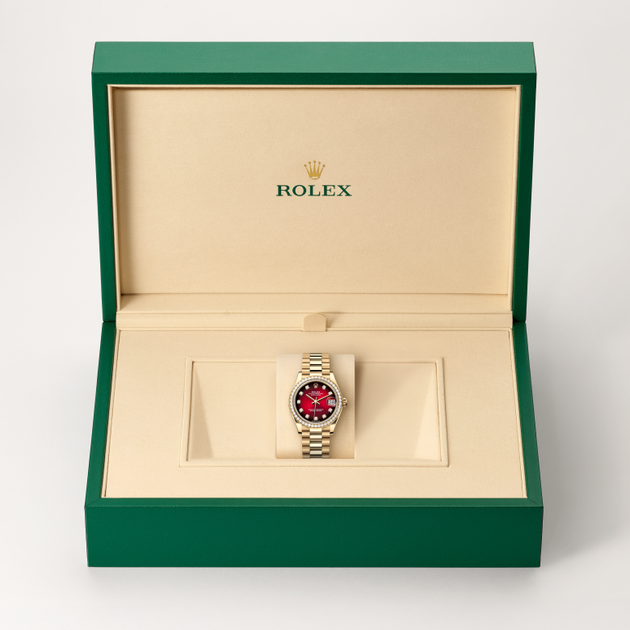 Rolex Datejust in 18 ct yellow gold, M278288RBR-0041 - H.L. Gross Jewelers