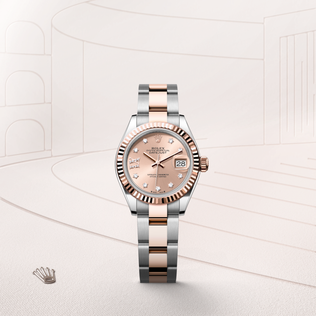 Rolex Lady-Datejust in Everose Rolesor - combination of Oystersteel and Everose gold, M279171-0028 - H.L. Gross Jewelers