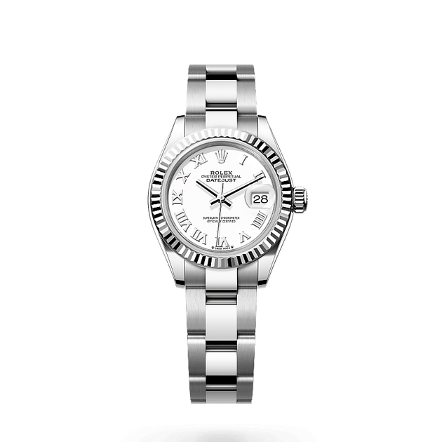 ROLEX WOMEN'S WATCHES in White Rolesor - combination of Oystersteel and white gold, M279174-0020 - H.L. Gross Jewelers