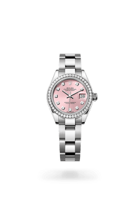 ROLEX WOMEN'S WATCHES in White Rolesor - combination of Oystersteel and white gold, M279384RBR-0004 - H.L. Gross Jewelers
