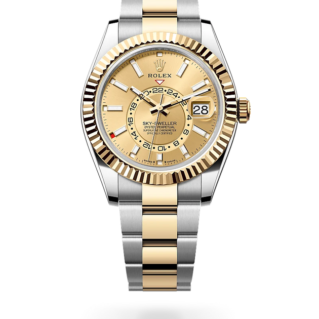 Rolex Sky-Dweller in Yellow Rolesor - combination of Oystersteel and yellow gold, M336933-0001 - H.L. Gross Jewelers