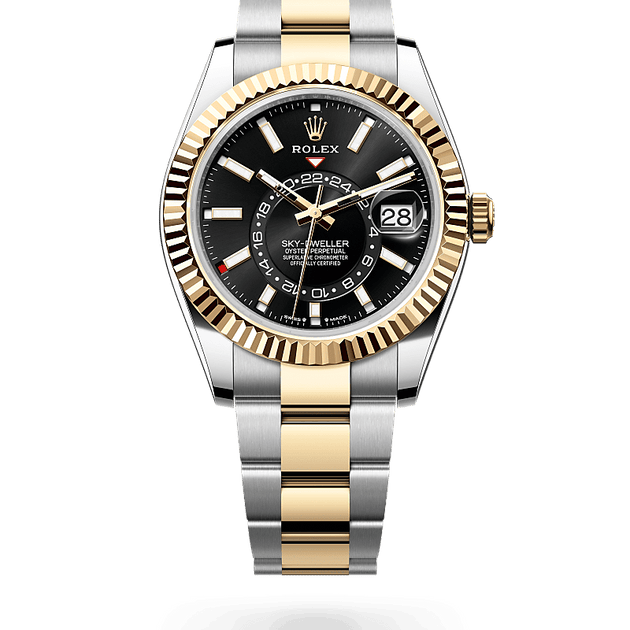 Rolex Sky-Dweller in Yellow Rolesor - combination of Oystersteel and yellow gold, M336933-0003 - H.L. Gross Jewelers