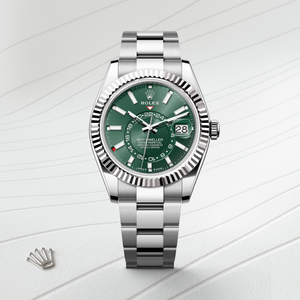 Rolex Sky-Dweller in White Rolesor - combination of Oystersteel and white gold, M336934-0001 - H.L. Gross Jewelers